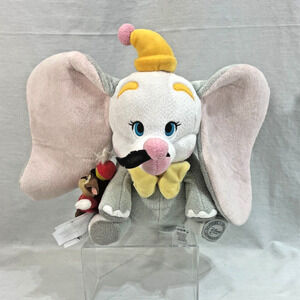 Disney Store Clown Dumbo Plush 10" Timothy Mouse Elephant Stuff Animal Toy Baby